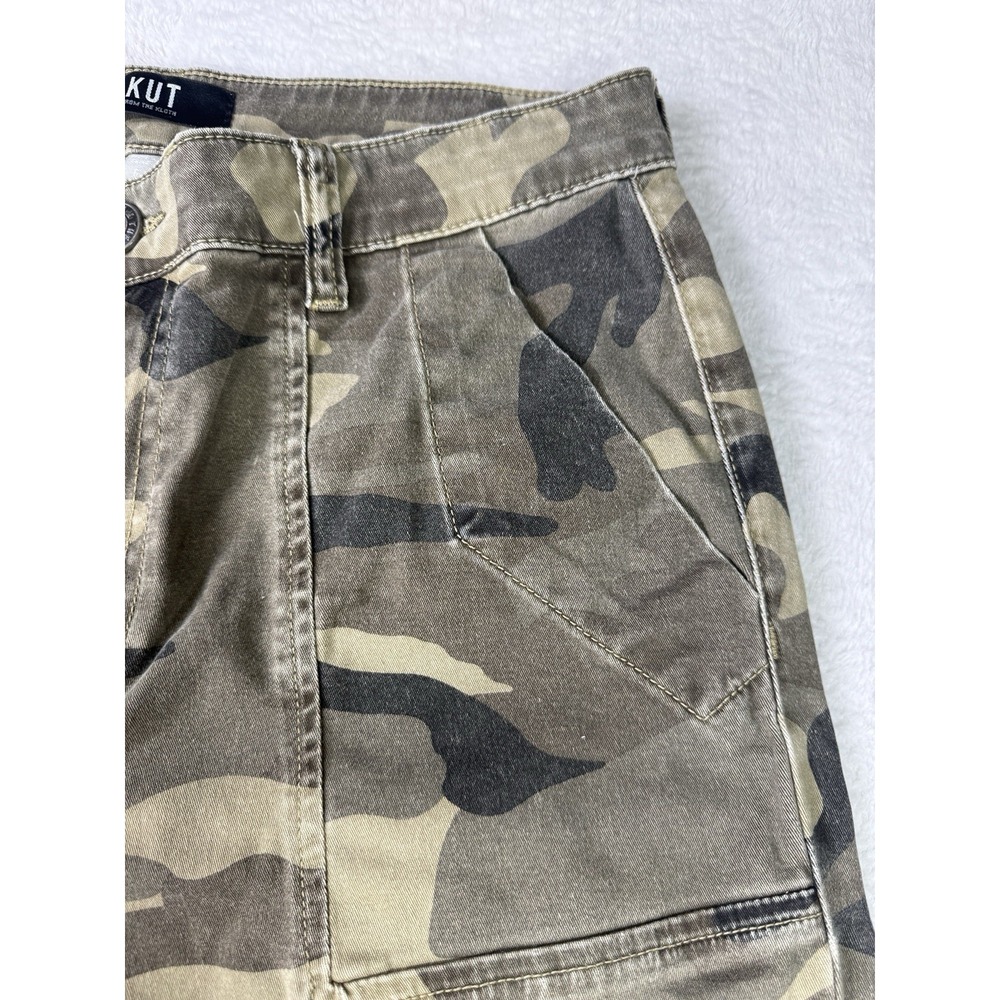 Kut From The Kloth Ashton Camo Barrel Leg Pant Size 6 High Rise Cotton Blend - Picture 3 of 11